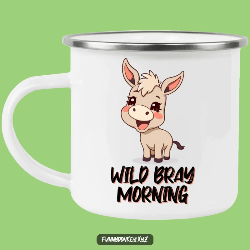 Funny Kawaii Donkey Braying Camping Mug: Adventure Fuel with a Mischievous Grin