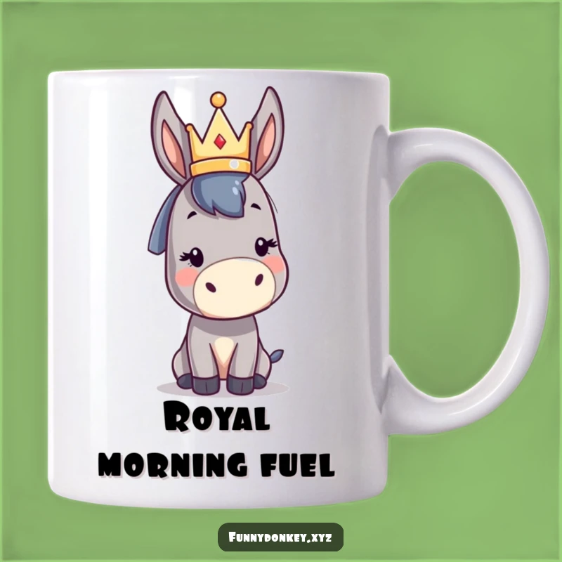 Funny Kawaii Donkey King Mug: A Hilarious Royal Gift for Donkey Lovers