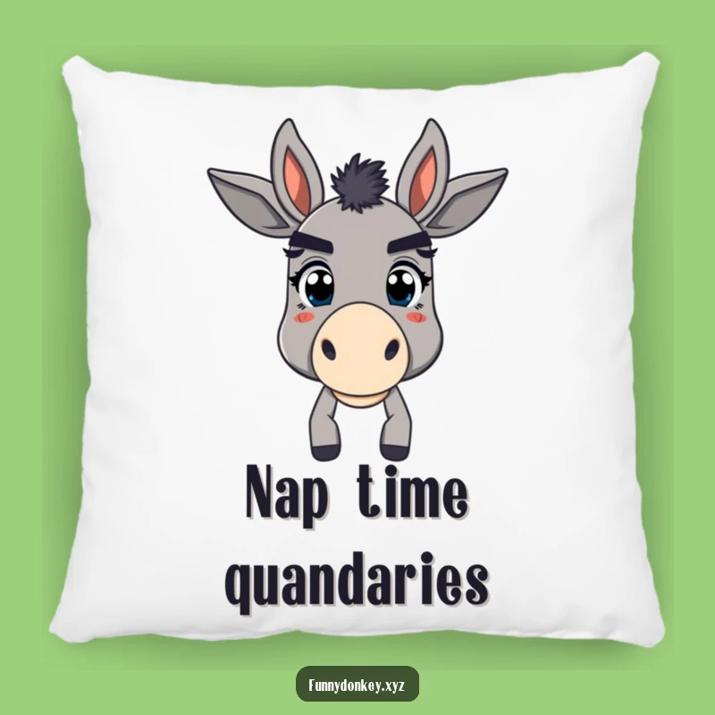 Funny Bewildered Donkey Pillow: Soft, Comfy, Exaggerated Eyebrows, Hilarious Accent