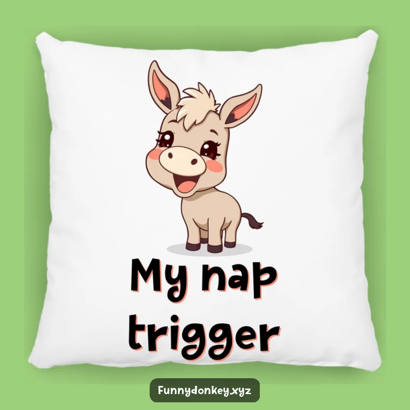Funny Kawaii Donkey Braying Pillow: Cozy Comfort with a Hilarious Mischievous Grin