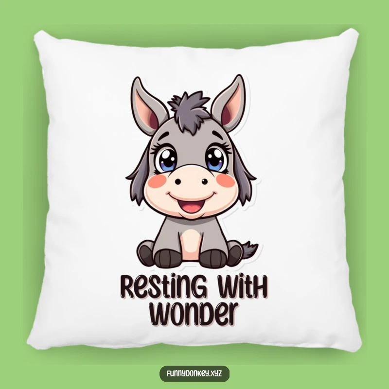 Funny Kawaii Donkey Pillow: Cozy Comfort with Wide-Eyed Joy