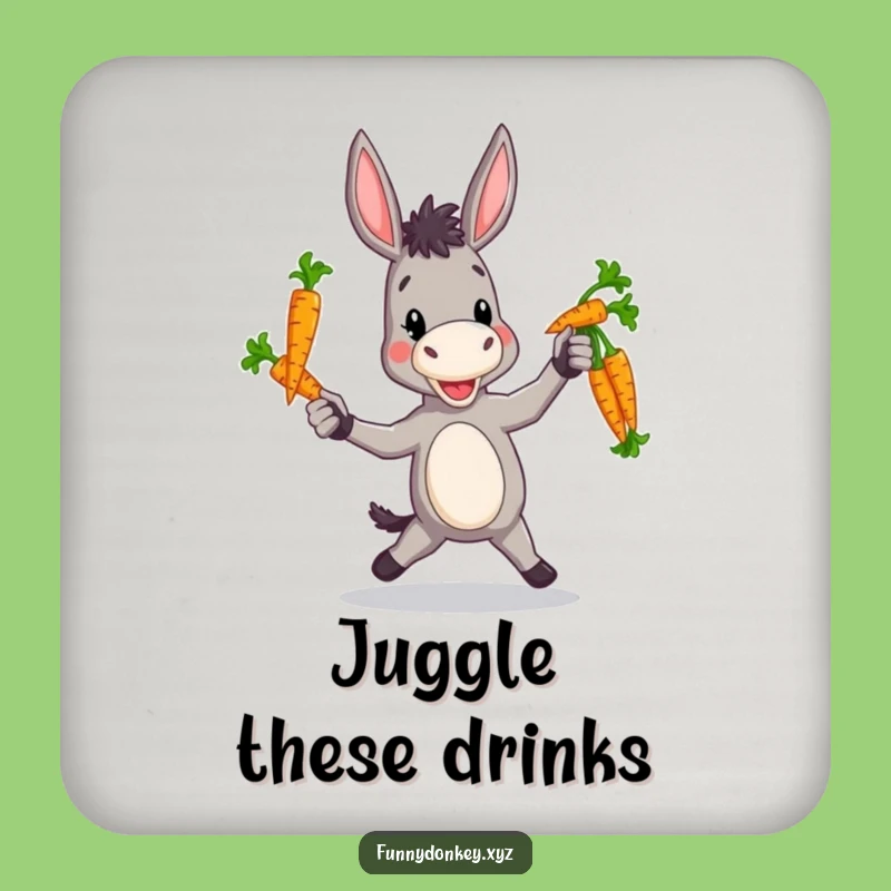 Funny Clumsy Donkey Coaster: Juggling Carrots, Protect Surfaces with Charm