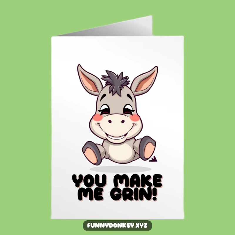 Free Printable Congrats Card: Goofy Donkey Celebrating Your Big Success