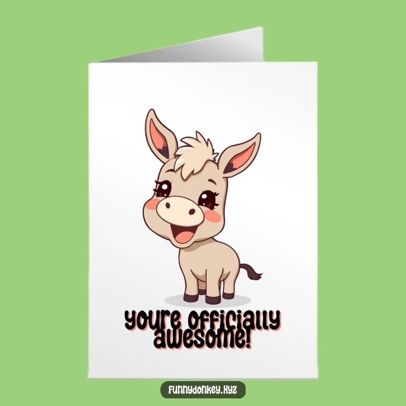 Free Printable Congrats Donkey Card - Hilarious Downloadable Greeting for Any Occasion!