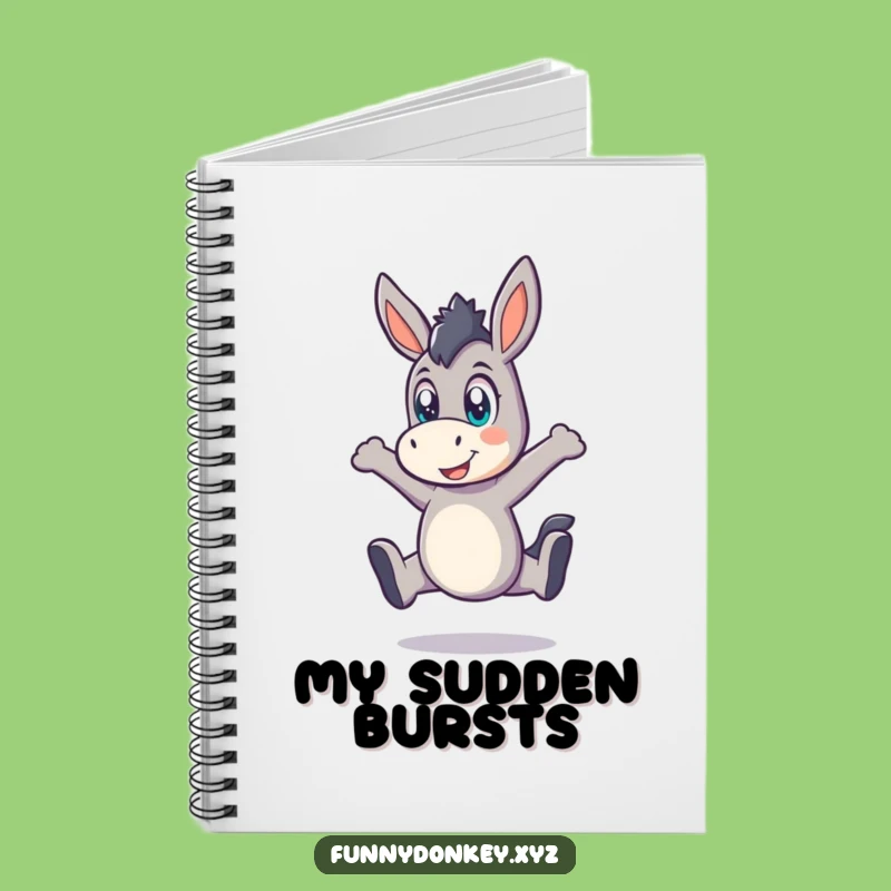 Funny Kawaii Donkey Leap Notebook: Jot Down Energetic Ideas with Playfulness