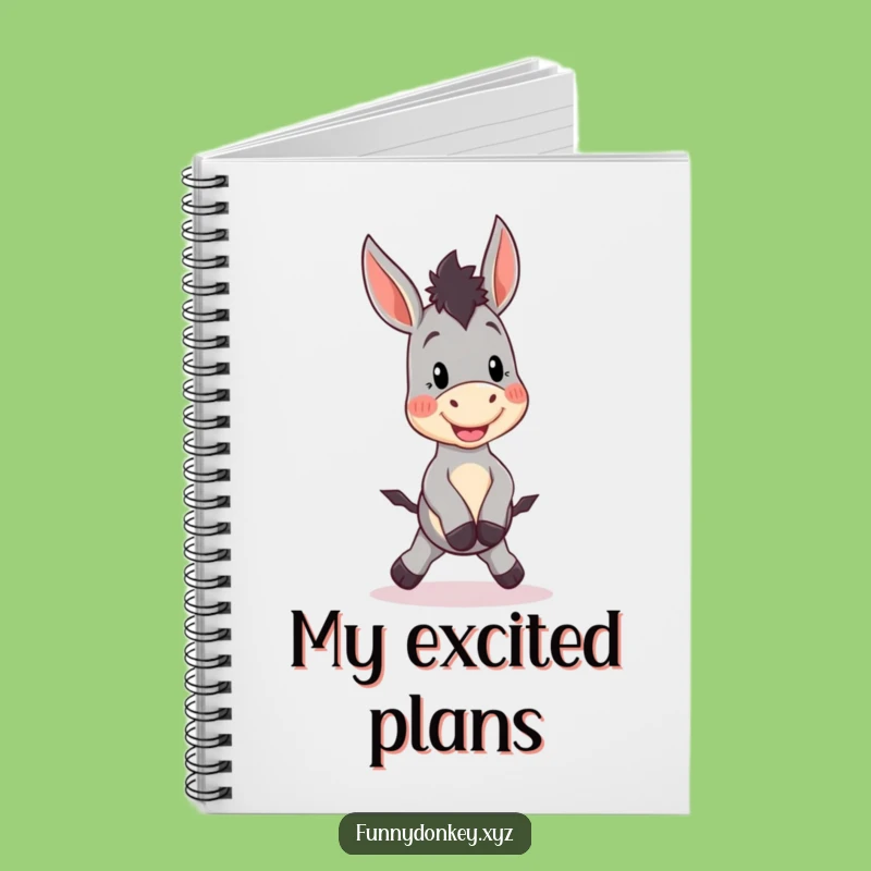 Funny Kawaii Donkey Notebook: Jot Down Joyful Hops