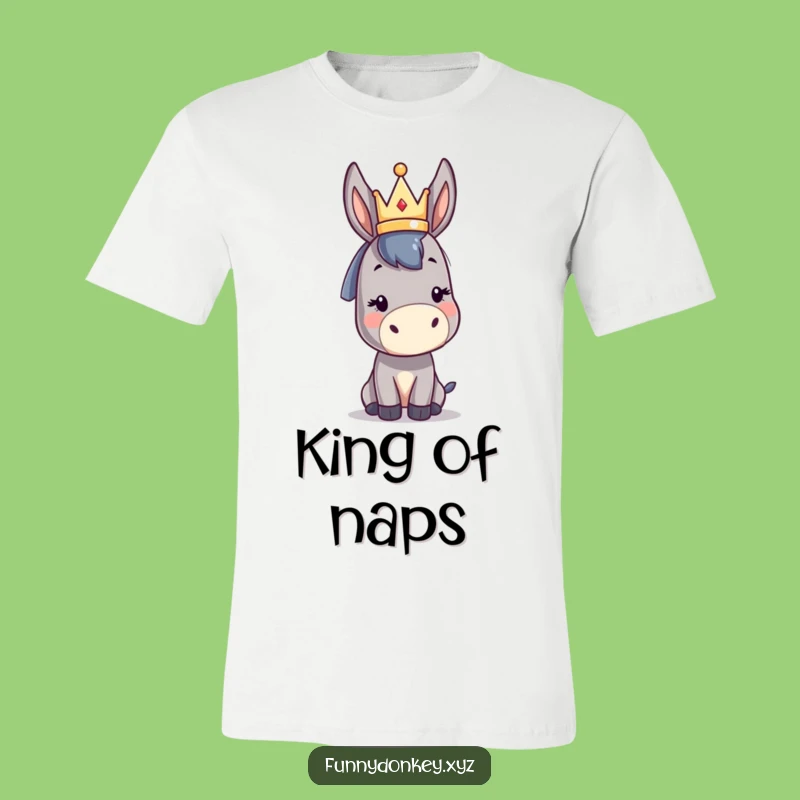 Funny Kawaii Donkey Crown T-Shirt: Hilarious Royal Donkey Tee Gift