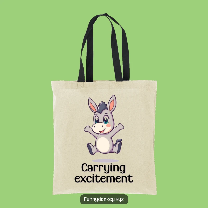 Funny Kawaii Donkey Leap Tote Bag: Carry Your Energy and Playfulness Everywhere