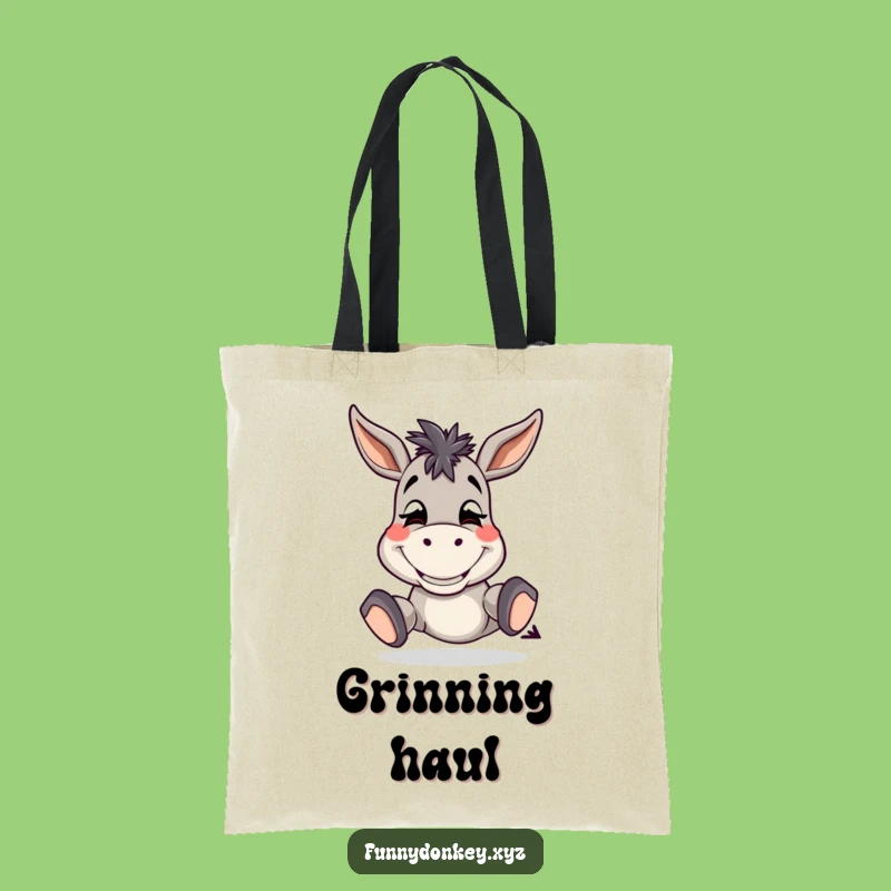 Funny Donkey Grin Tote: Silly Tap Bag, Perfect Funny Gift